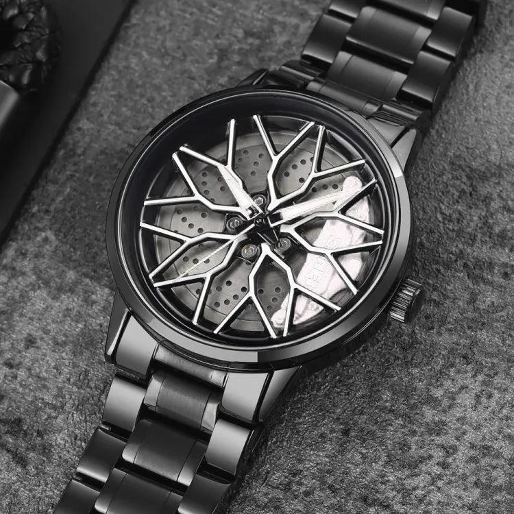 Limited Edition Rotating Alloy Wheel watch - Stainless Steel chain