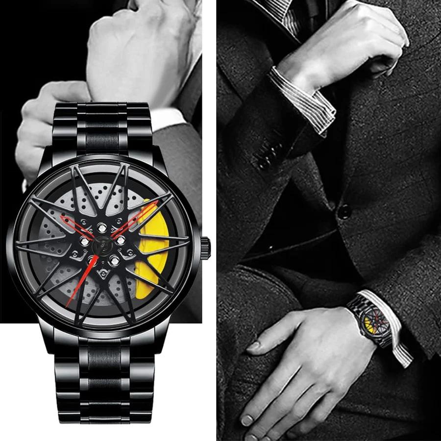 Limited Edition Rotating Alloy Wheel watch - Stainless Steel chain